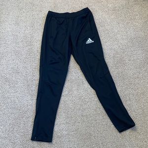 adidas black joggers (3 black stripes) size S